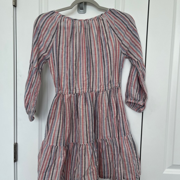 Sundry striped long sleeve tiered dress 100% cotton size 1 Small Juniors - Picture 4 of 4